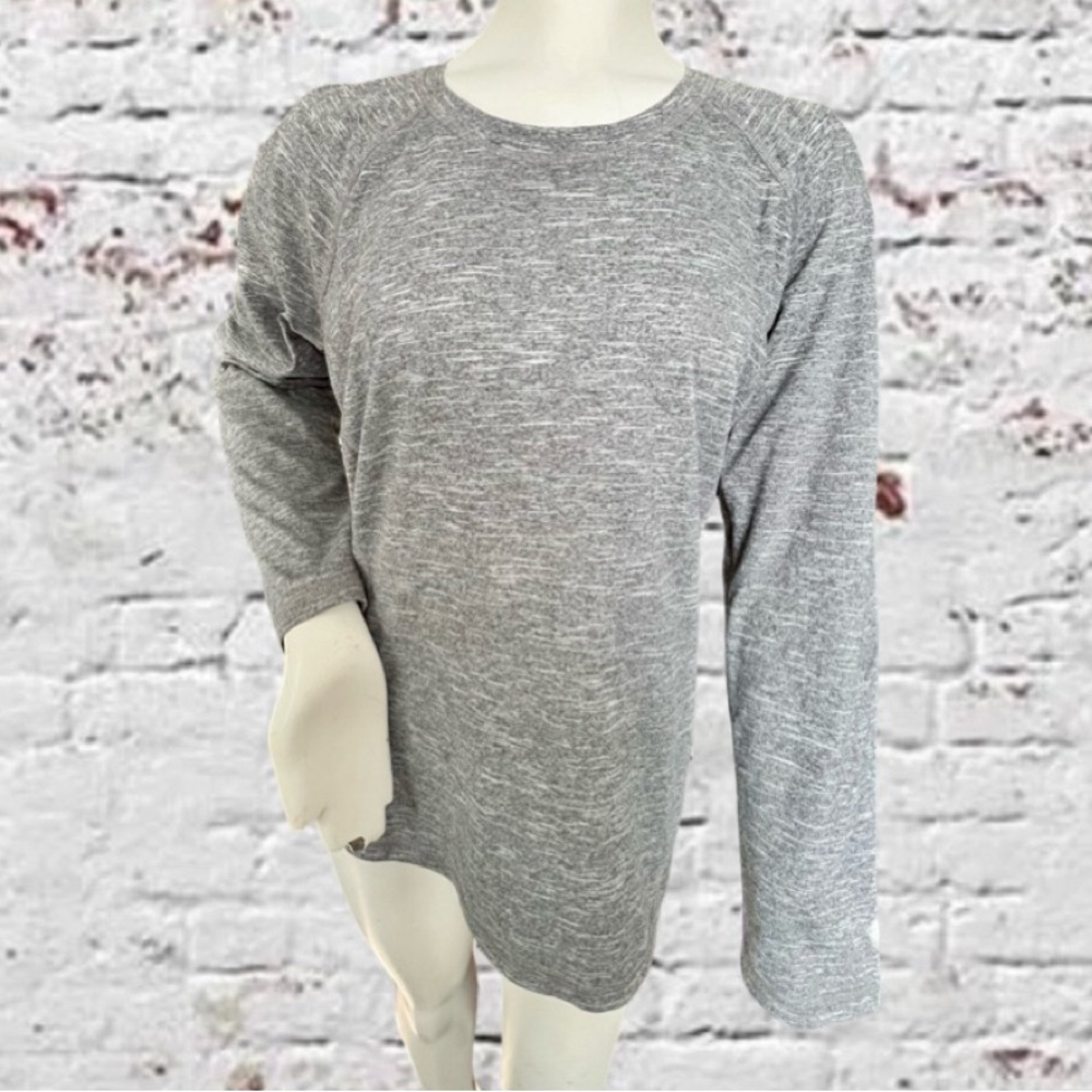 Women’s Grey Long Sleeve Xersion Dri-Fit Athletic Wear Top, Size XL